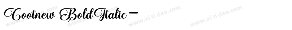 Cootnew BoldItalic字体转换